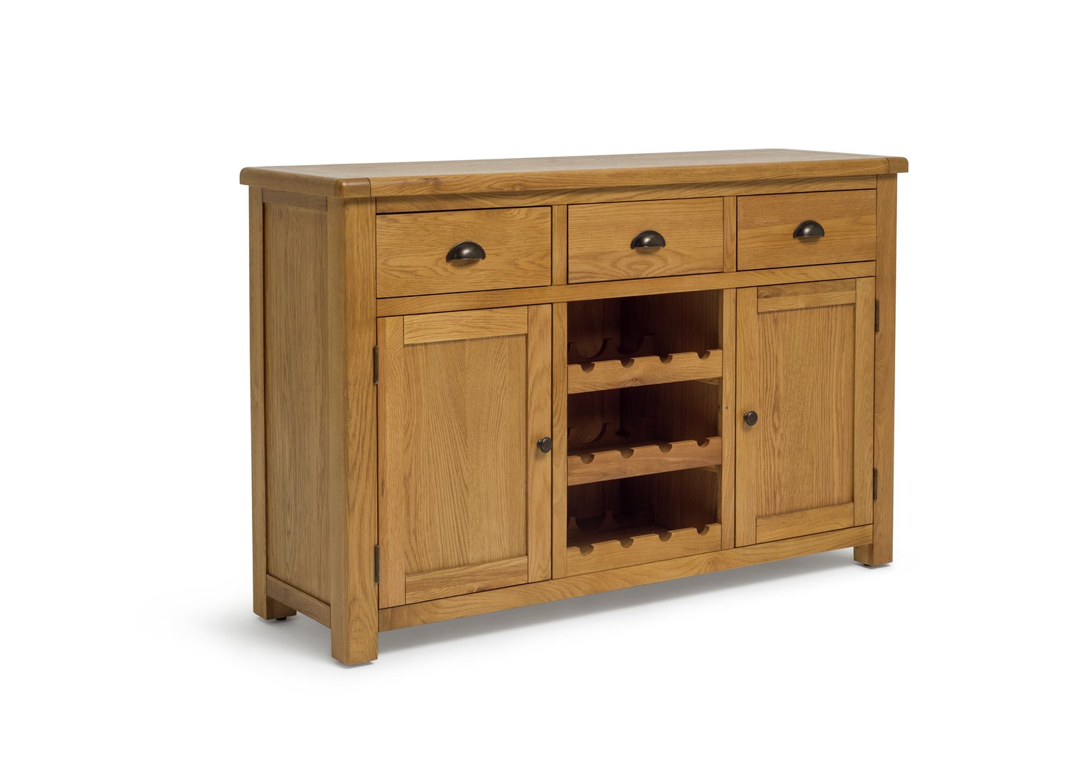 Argos Home Kent 2 Door 3 Drawer Oak Veneer Sideboard & Rack Reviews