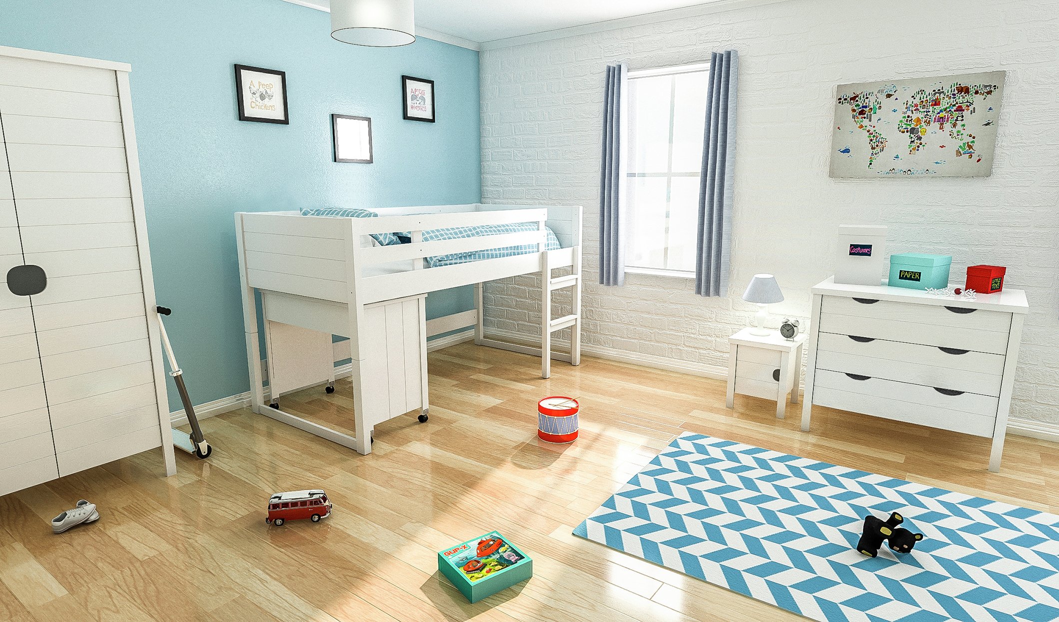 Jango Mid Sleeper Bed Frame & Desk at Argos Reviews