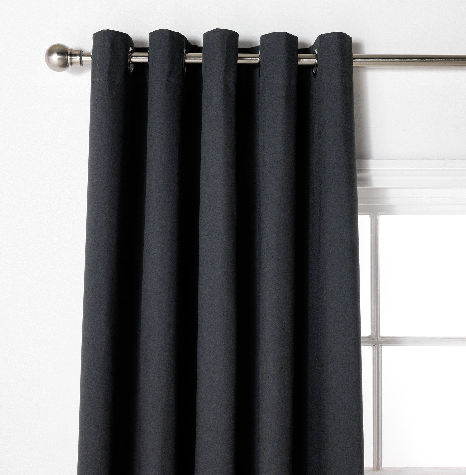 ColourMatch Blackout Thermal Curtain 168x229cm Jet Black (5424210