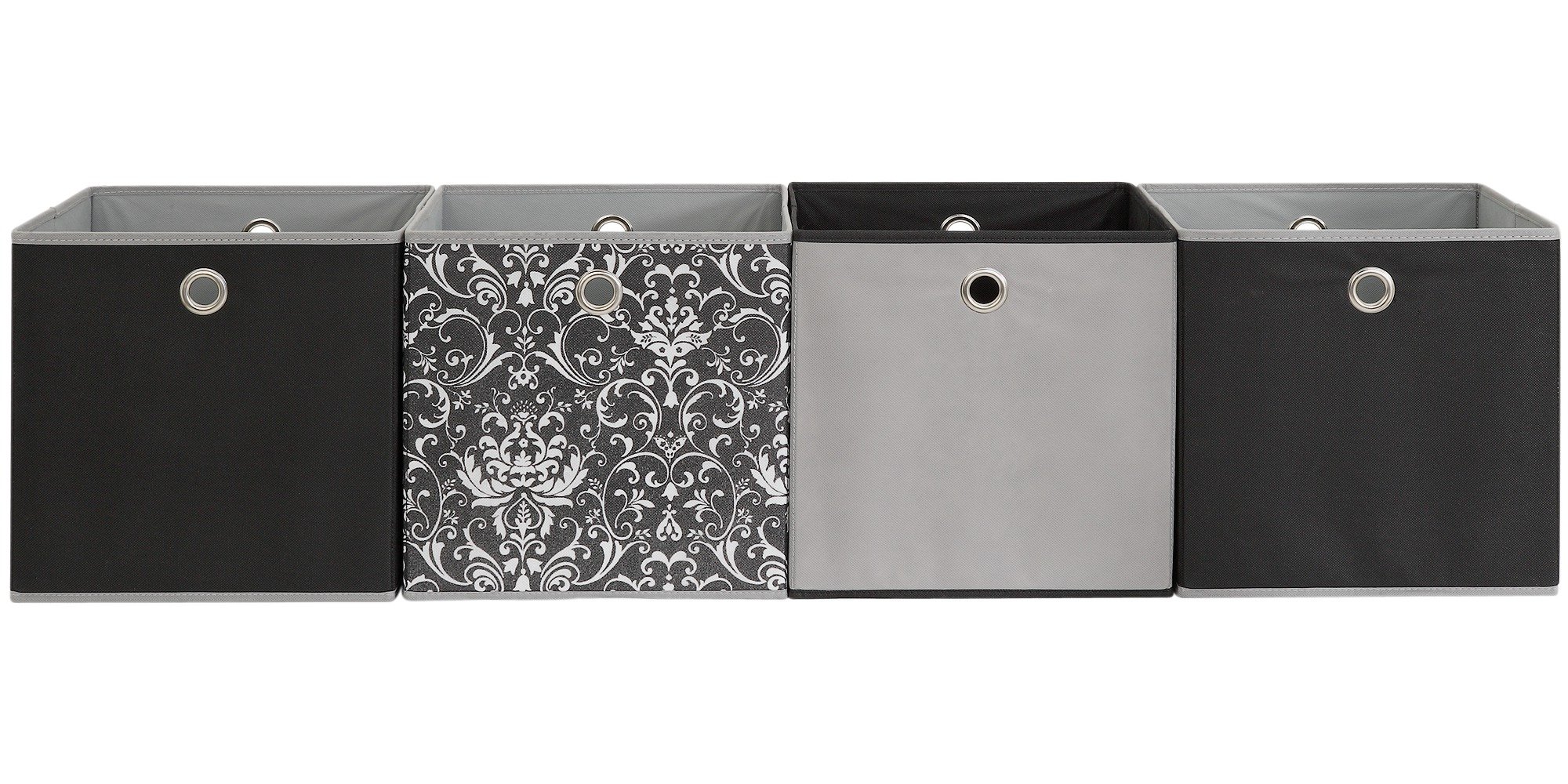 Buy HOME Set of 4 Non Woven Boxes Damask Storage baskets and boxes Argos