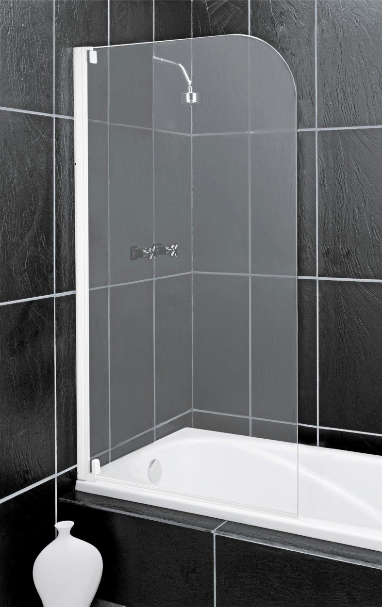 Argos Home Half Framed White Radius Bath & Shower Screen Reviews