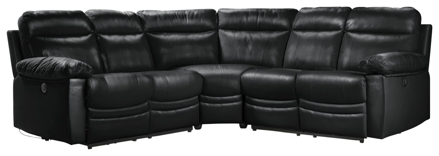 Buy Collection New Paolo Power Recliner Corner Sofa Black at Argos.co.uk Your Online Shop
