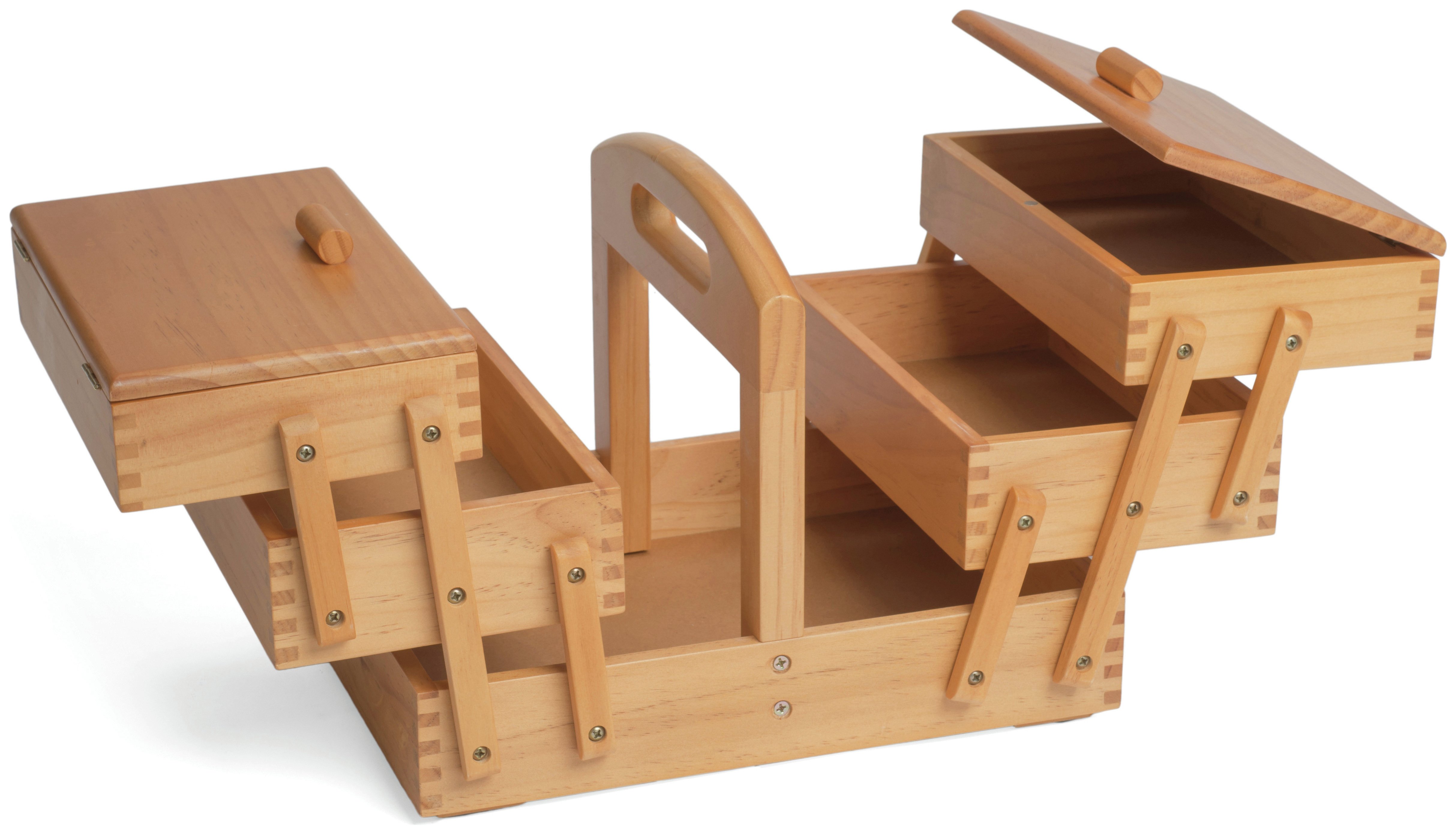 Solid Pine Cantilever 3 Tier Sewing Box (5531976) Argos Price Tracker
