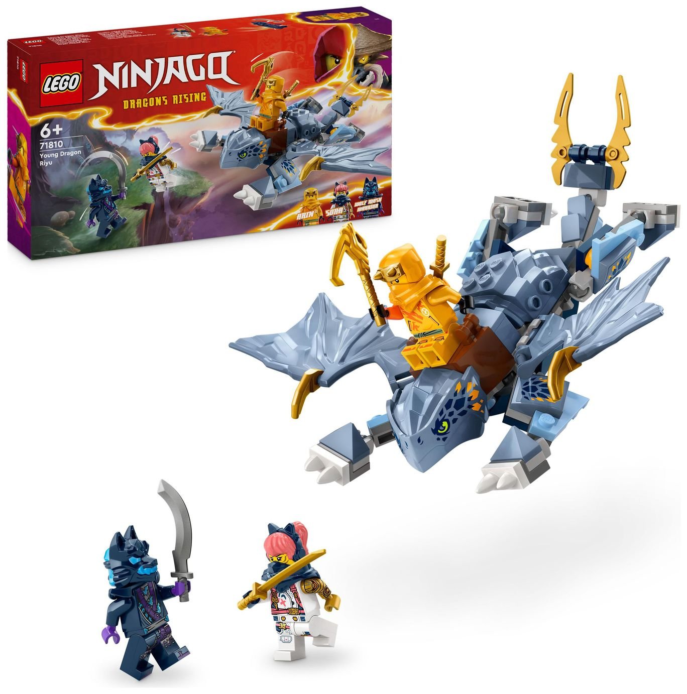 LEGO NINJAGO Young Dragon Riyu Toy with Minifigures 71810 (5608029