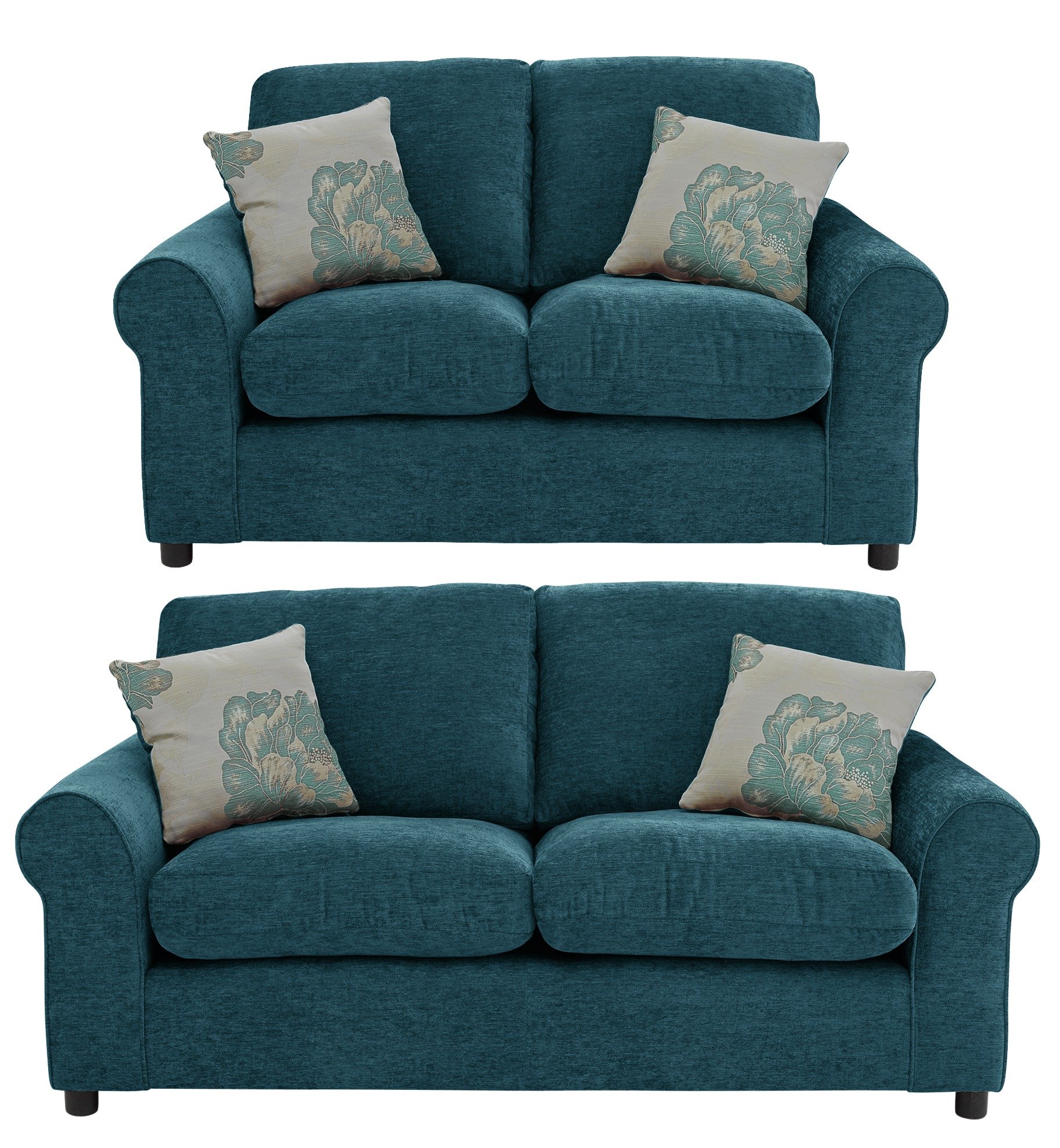 Argos Home Tessa Fabric 3 Seat & Compact 3 Seat Sofa Teal (5697205) Argos Price Tracker