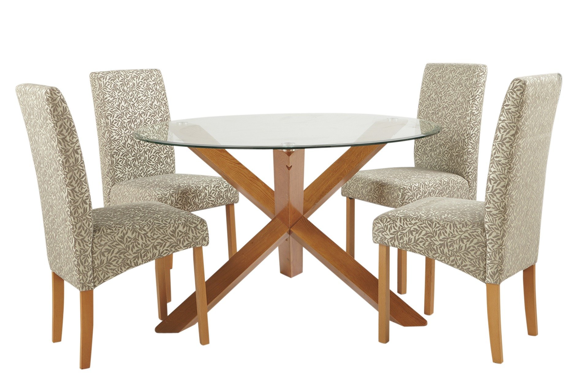 Review of Heart of House Oakington Round Glass Table & 4 Chairs Flor