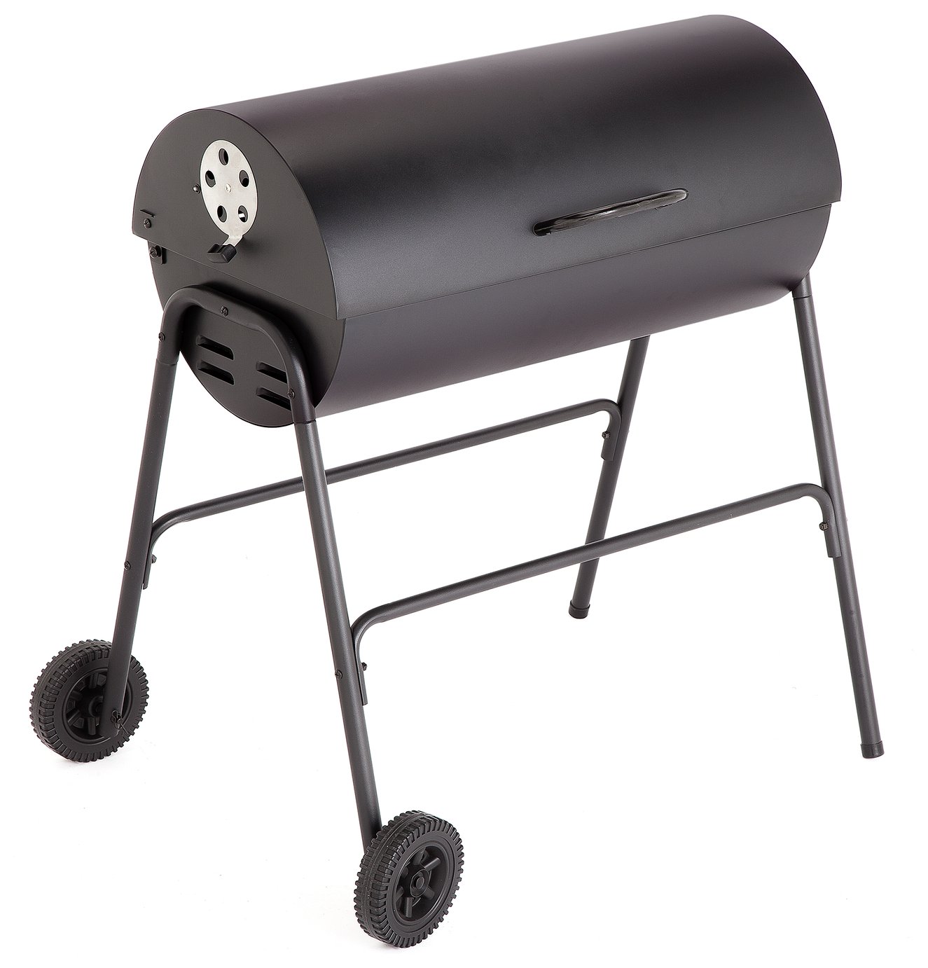 Charcoal Oil Drum BBQ Cover, Utensils & Adjustable Grill (5981887
