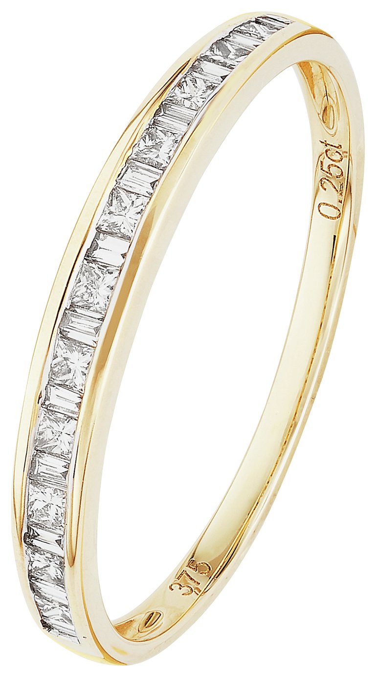 Revere 9ct Yellow Gold 0.25ct tw Diamond Eternity Ring (6019033