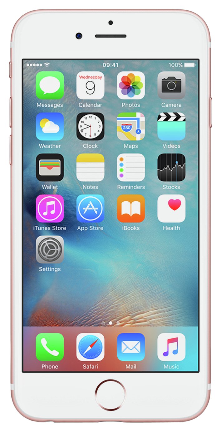 SIM Free iPhone 6s 32GB Mobile Phone Rose Gold (6048358) Argos