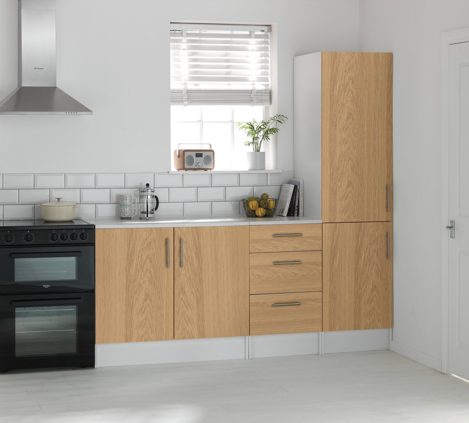 Argos Home Athina 3 Piece Fitted Kitchen Package Oak Effect (6080103