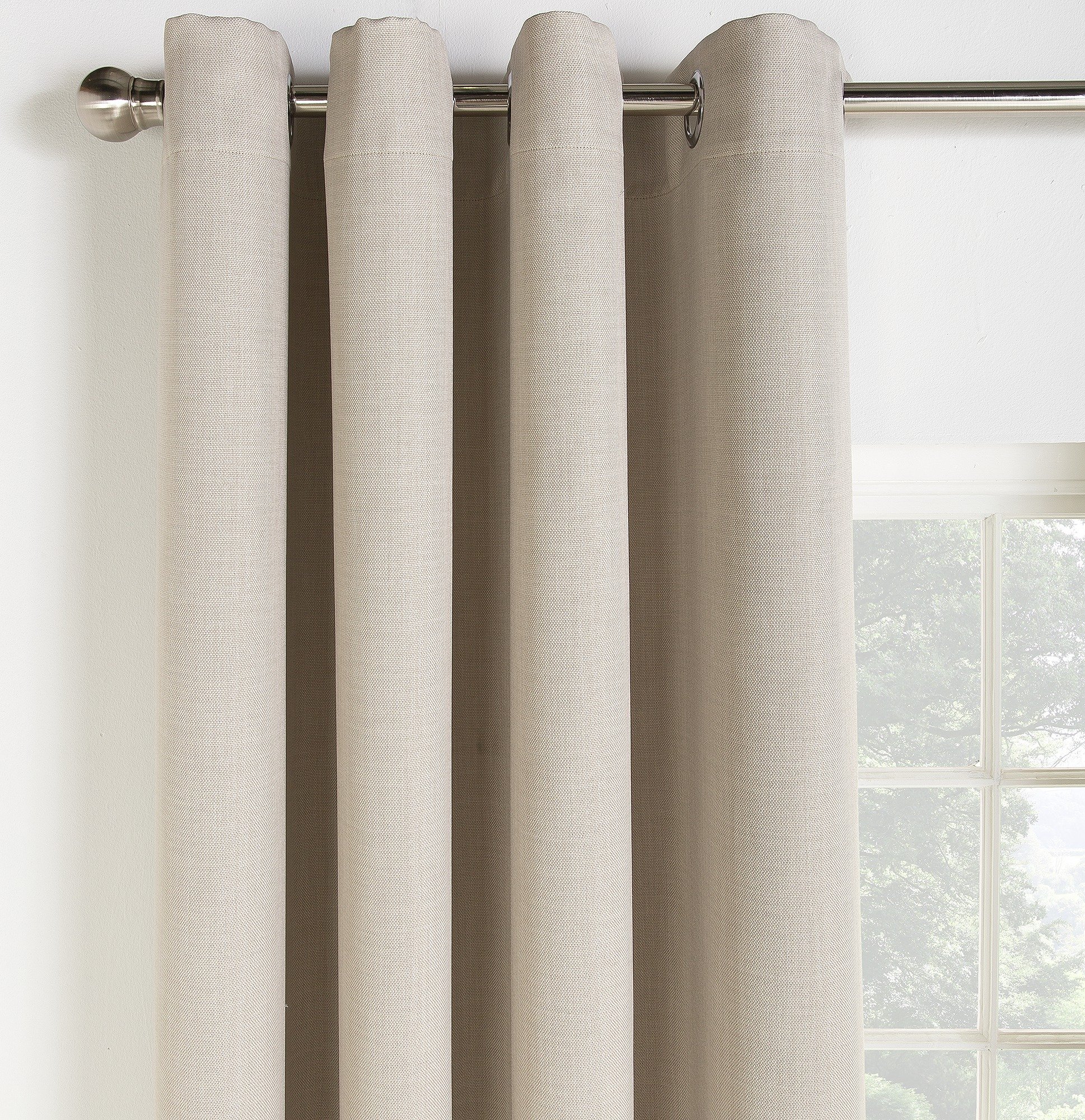 Review of Collection Linen Look Blackout Curtains 168x183cm Stone