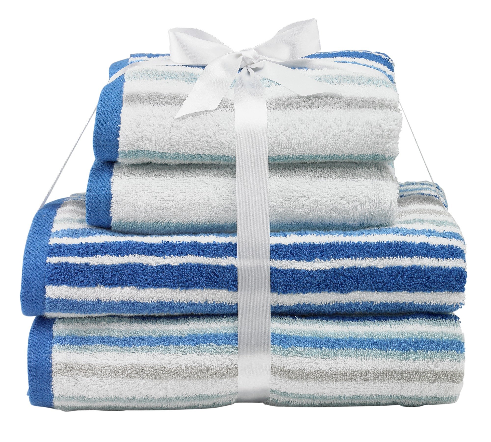 Review of HOME 4 Piece Towel Bale Stripes
