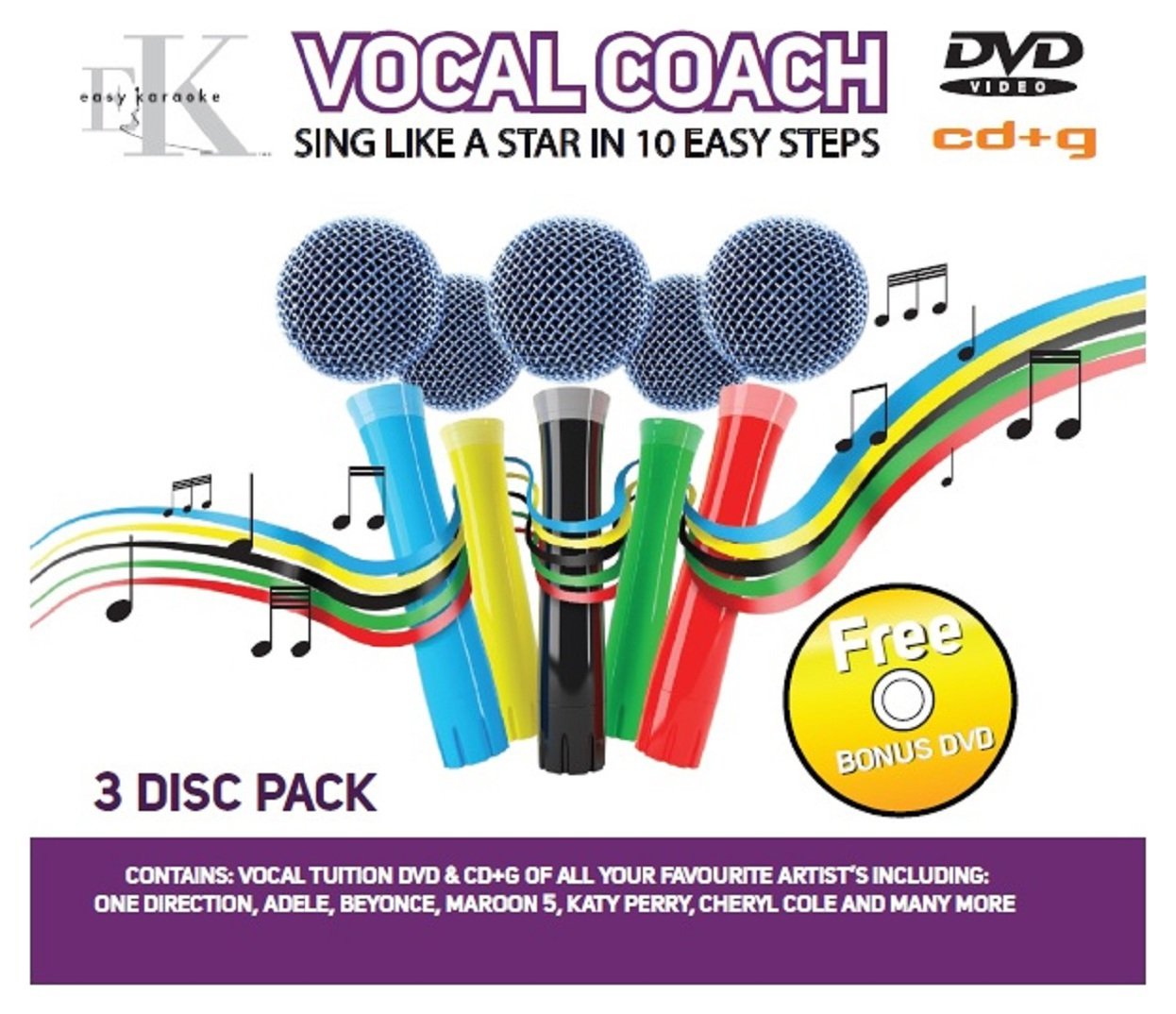 Review of Easy Karaoke Vocal Coach CD+G and DVD