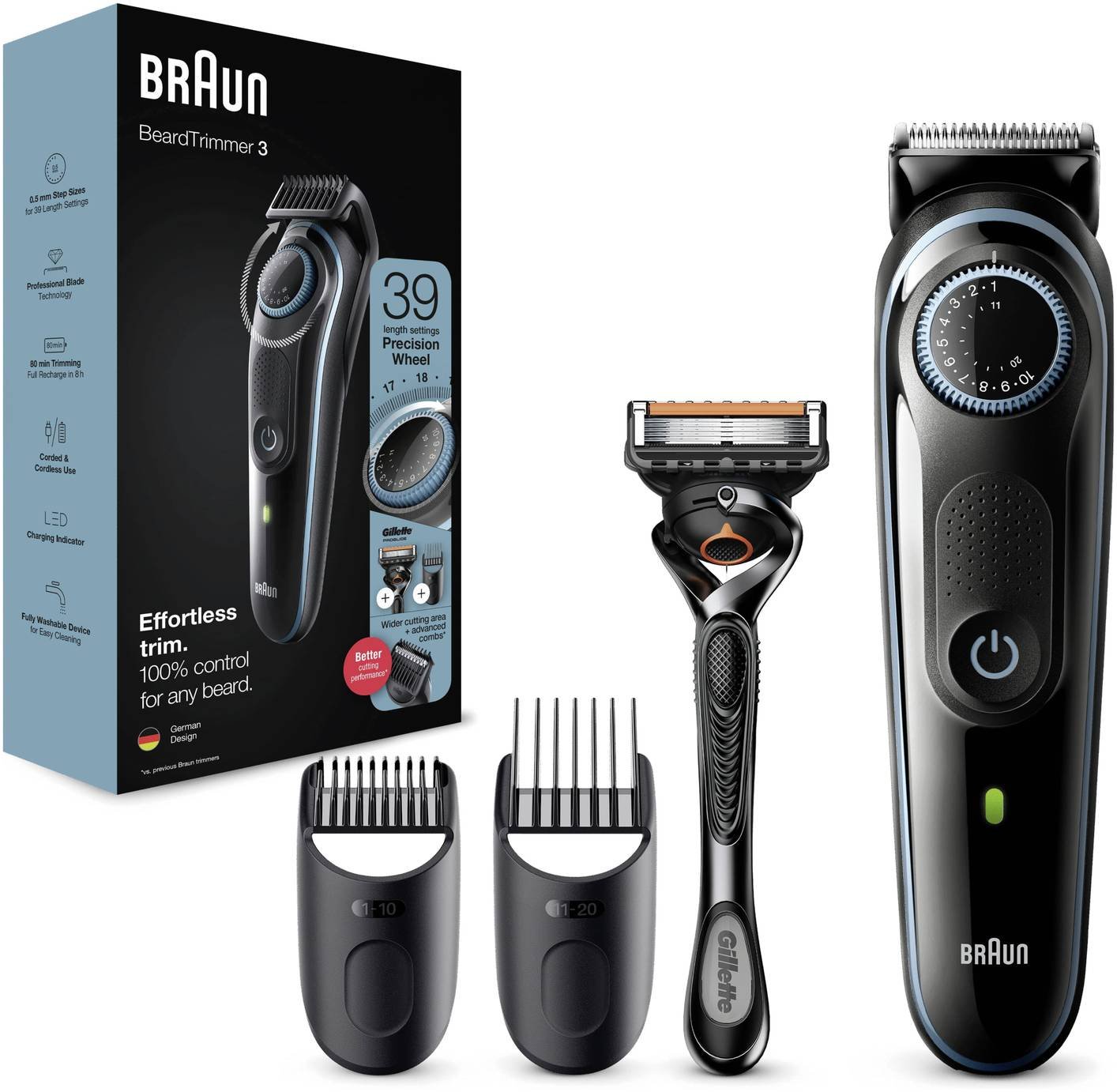 Braun Beard Trimmer with Gillette Razor BT3040 Reviews