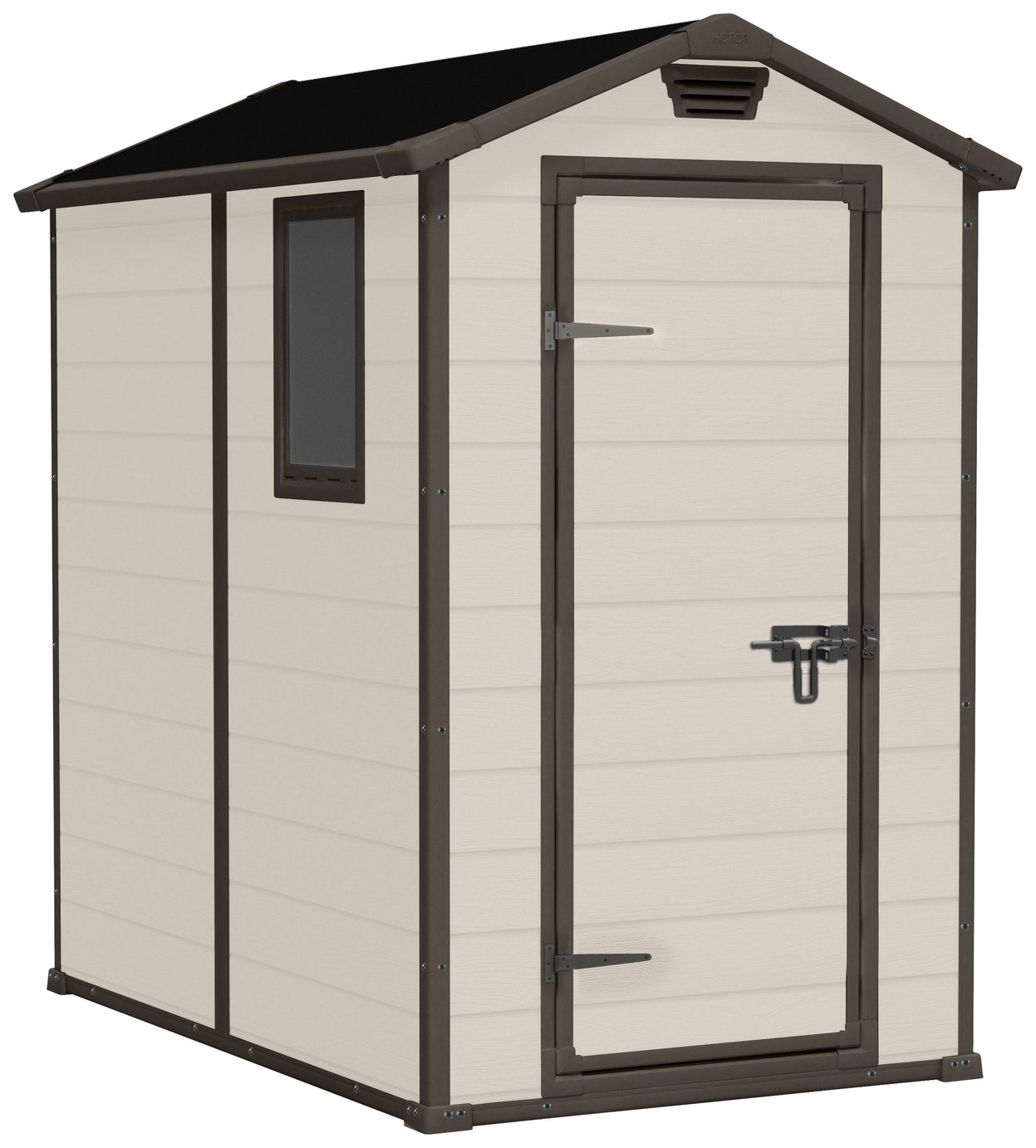 Keter Manor Apex Garden Storage Shed 4 x 6ft Beige/Brown (6215569