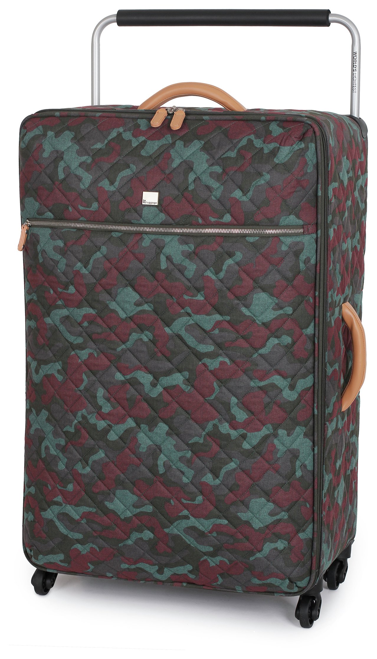IT Luggage XLarge Quilted Camo 4 Wheel Suitcase Ivy Review