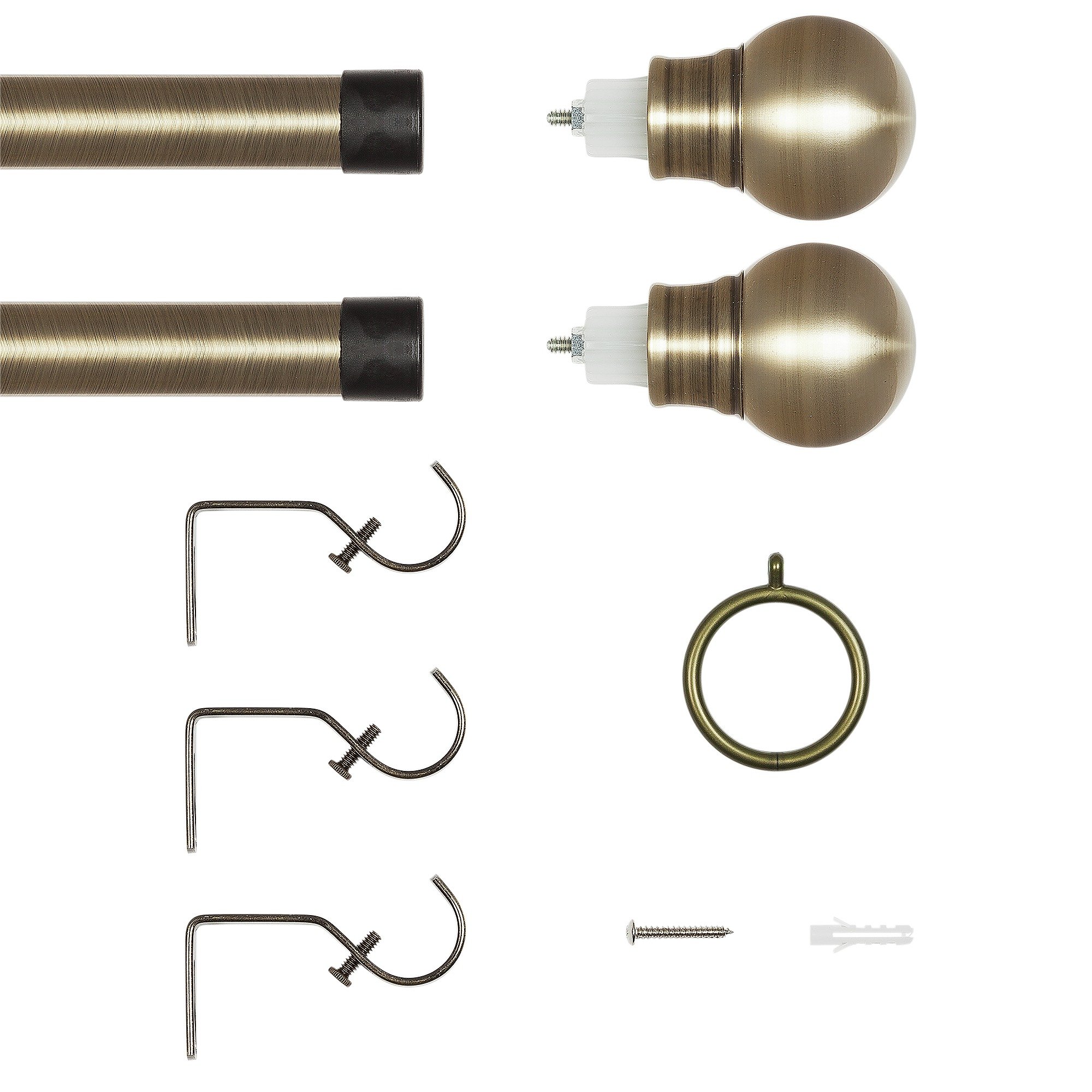 Argos Home Extendable Metal Ball Curtain Pole Antique Brass Reviews