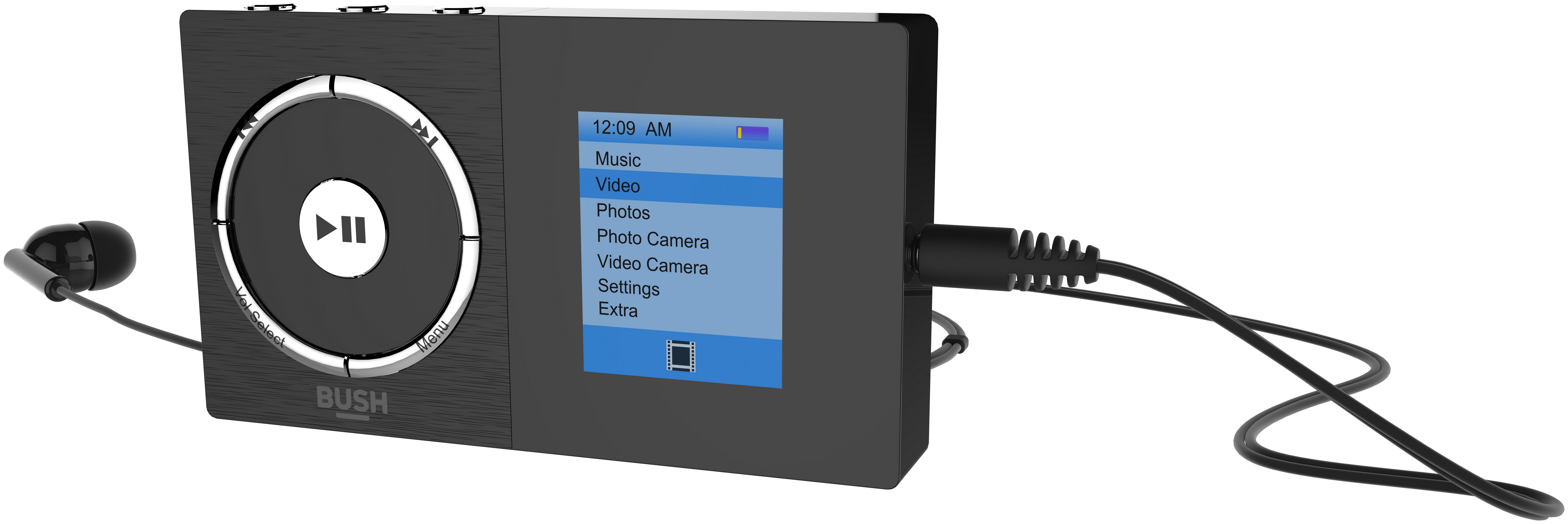 Bush KWMP07BT HD Bluetooth 64GB MP3/Video Player Black (6266958