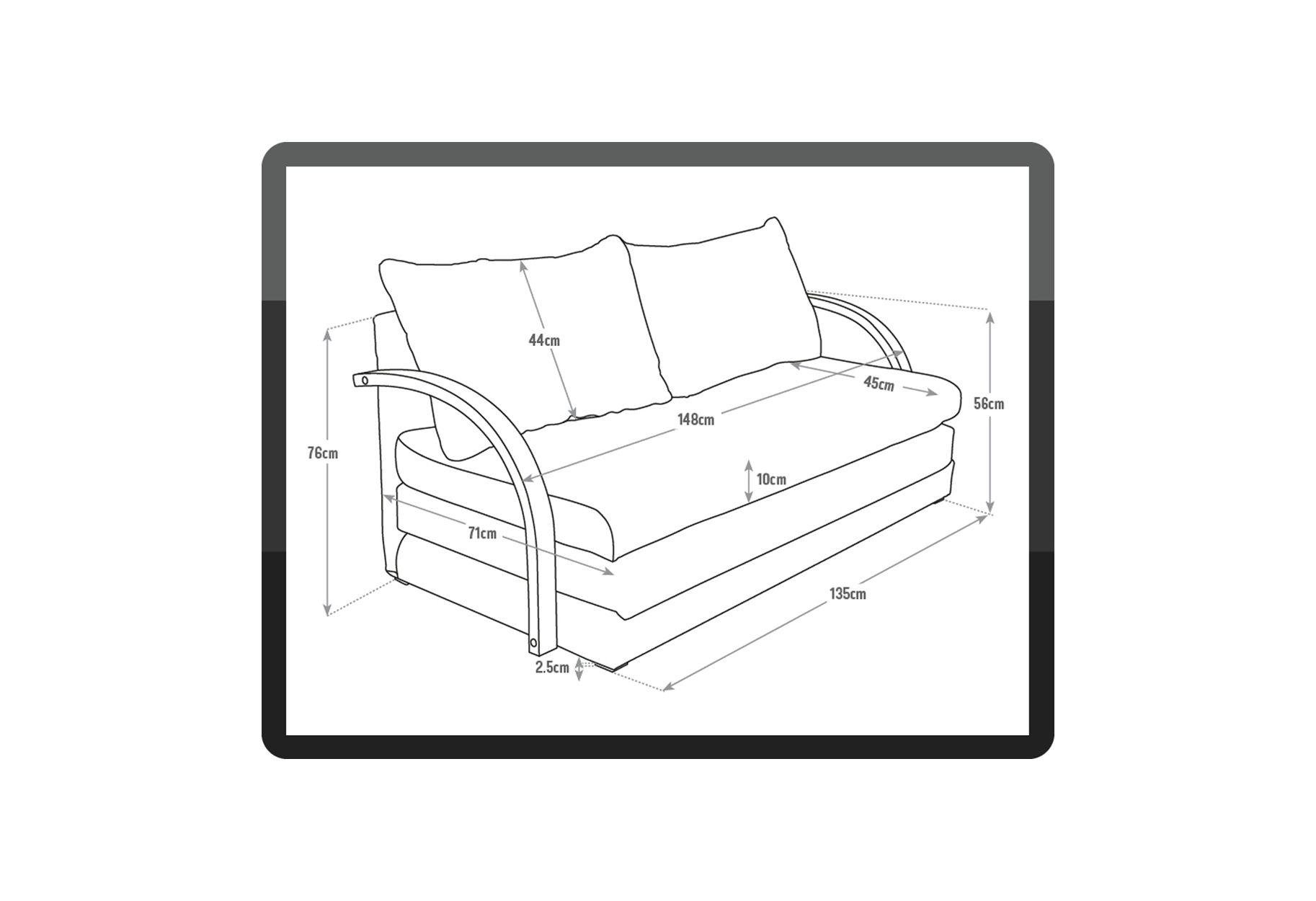 Argos Fizz 2 Seater Fabric Sofa Bed Reviews