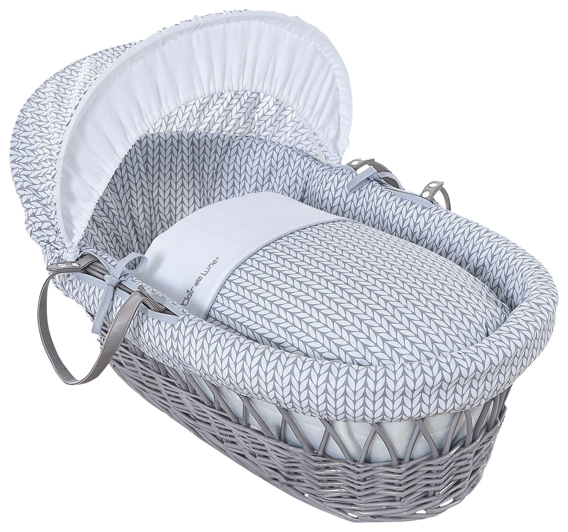 Clair De Lune Barley B√©b√© Grey Wicker Moses Basket Reviews