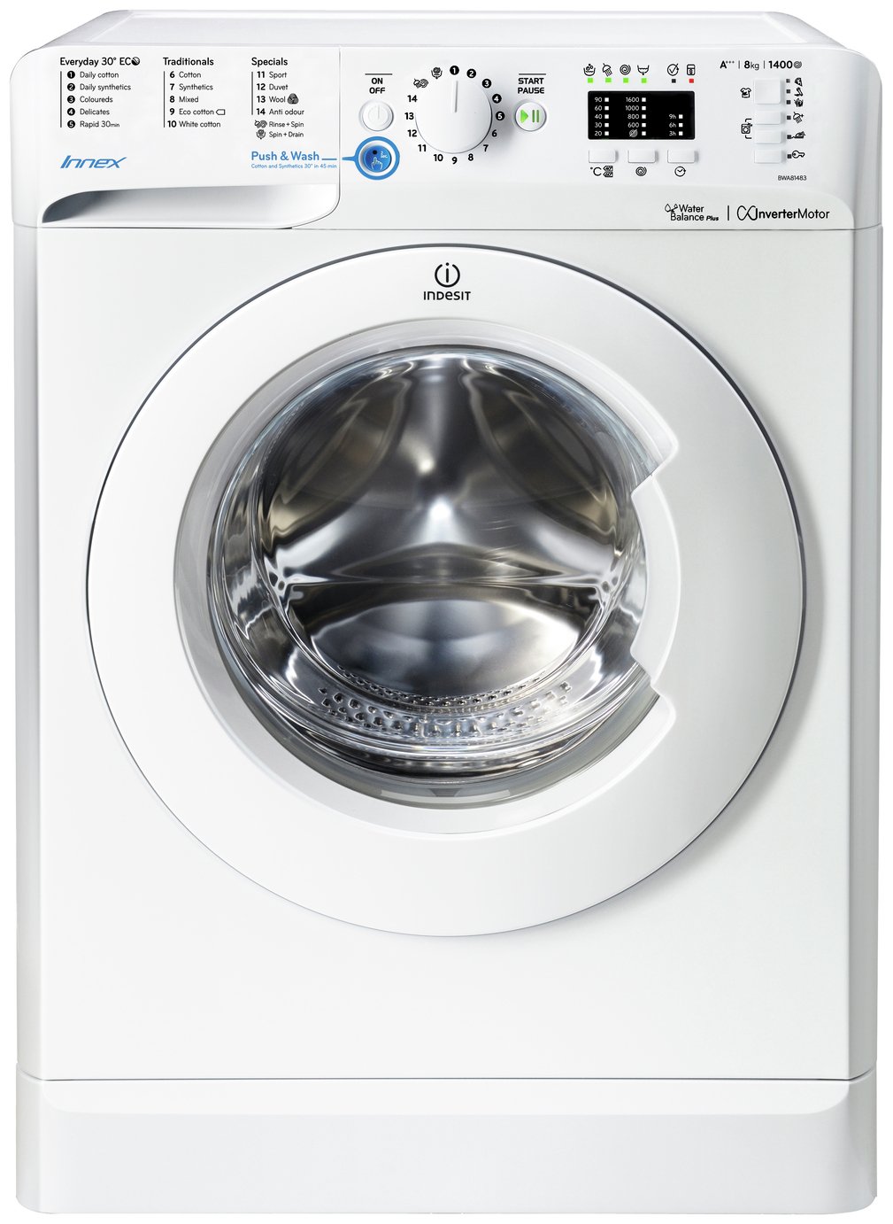 Indesit BWA81483X 8KG 1400 Spin Washing Machine Reviews Updated June 2023