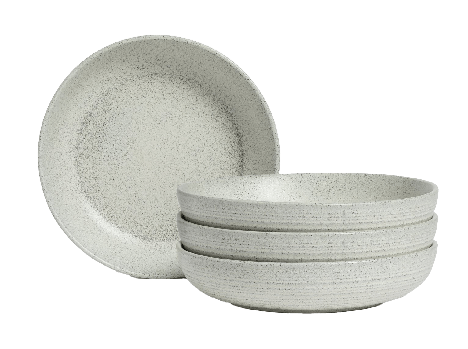 Habitat Textured Ripple 4 Piece Chalk Pasta Bowls Natural (6609302
