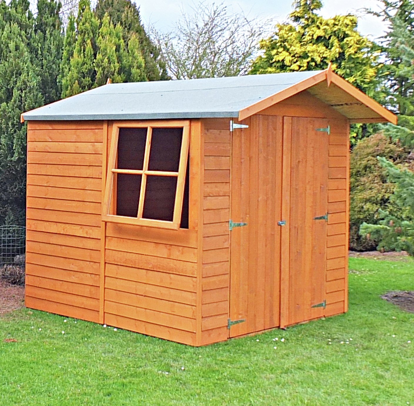 Homewood Overlap Double Door Wooden Shed 7 x 7ft. at Argos Reviews