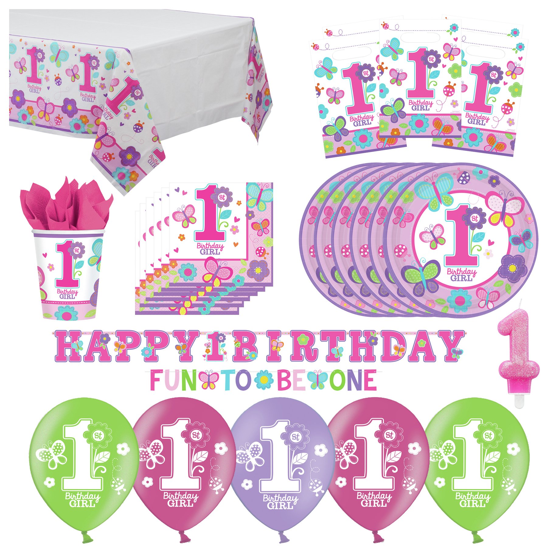 1st Birthday Party Pack Pink (6808299) Argos Price Tracker
