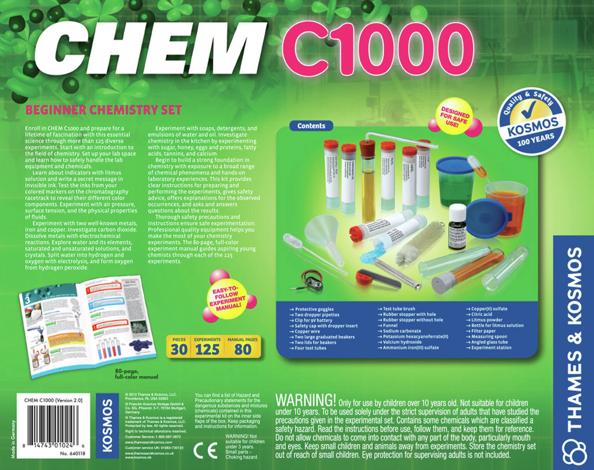 Thames and Kosmos Chem C1000 Kit. Reviews