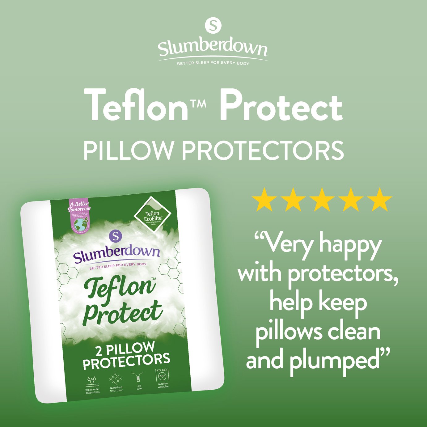 Slumberdown Teflon Protection Pillow Protector Pair Reviews
