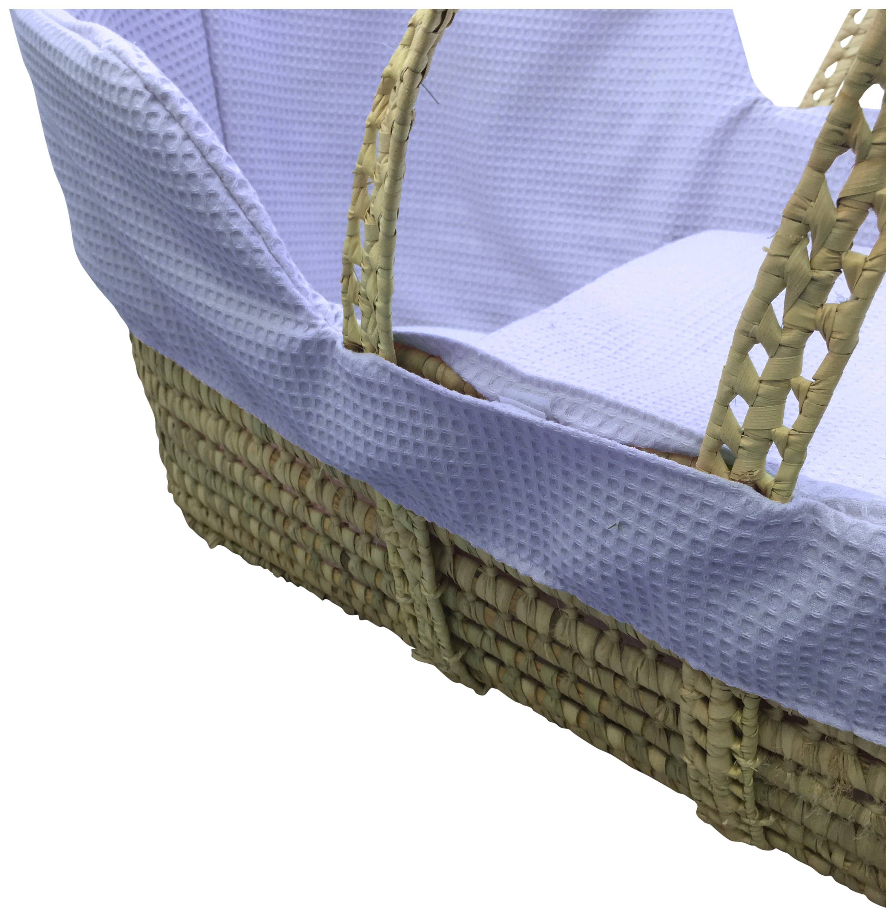 Clair de Lune Blue Waffle High Top Palm Moses Basket Reviews