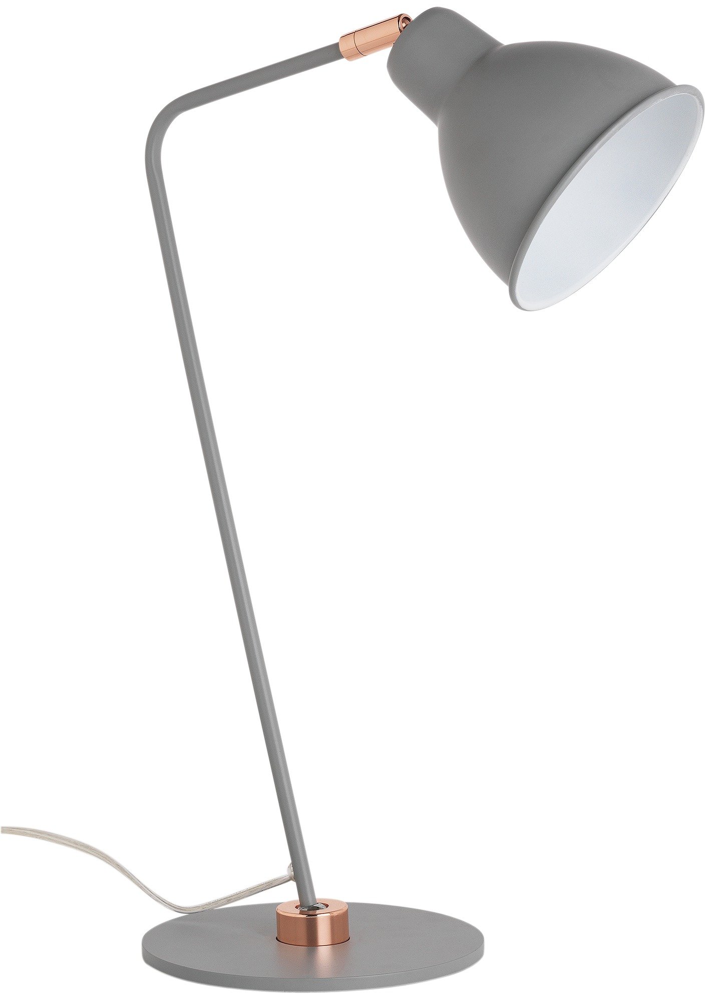 Heart of House Slane Leaning Task Desk Lamp Grey & Copper (6874807