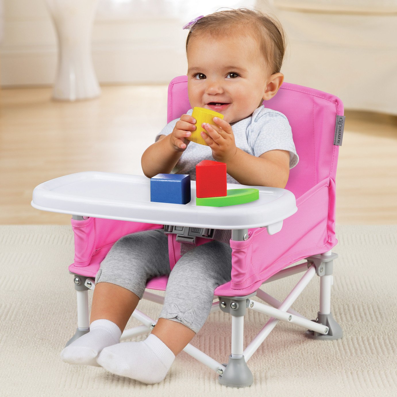 Summer Infant Pop N Sit Booster Seat Pink (6989503) Argos Price