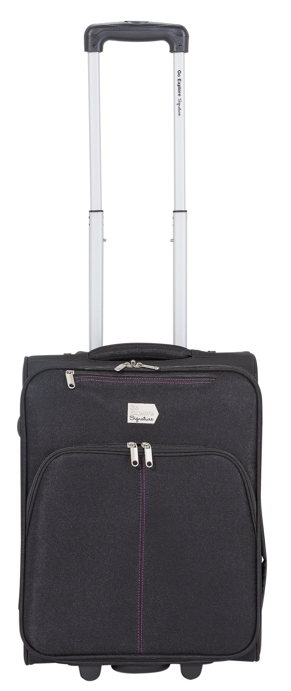 Go Explore Small 2 Wheel Soft All Airline Cabin Bag Black. (6993726