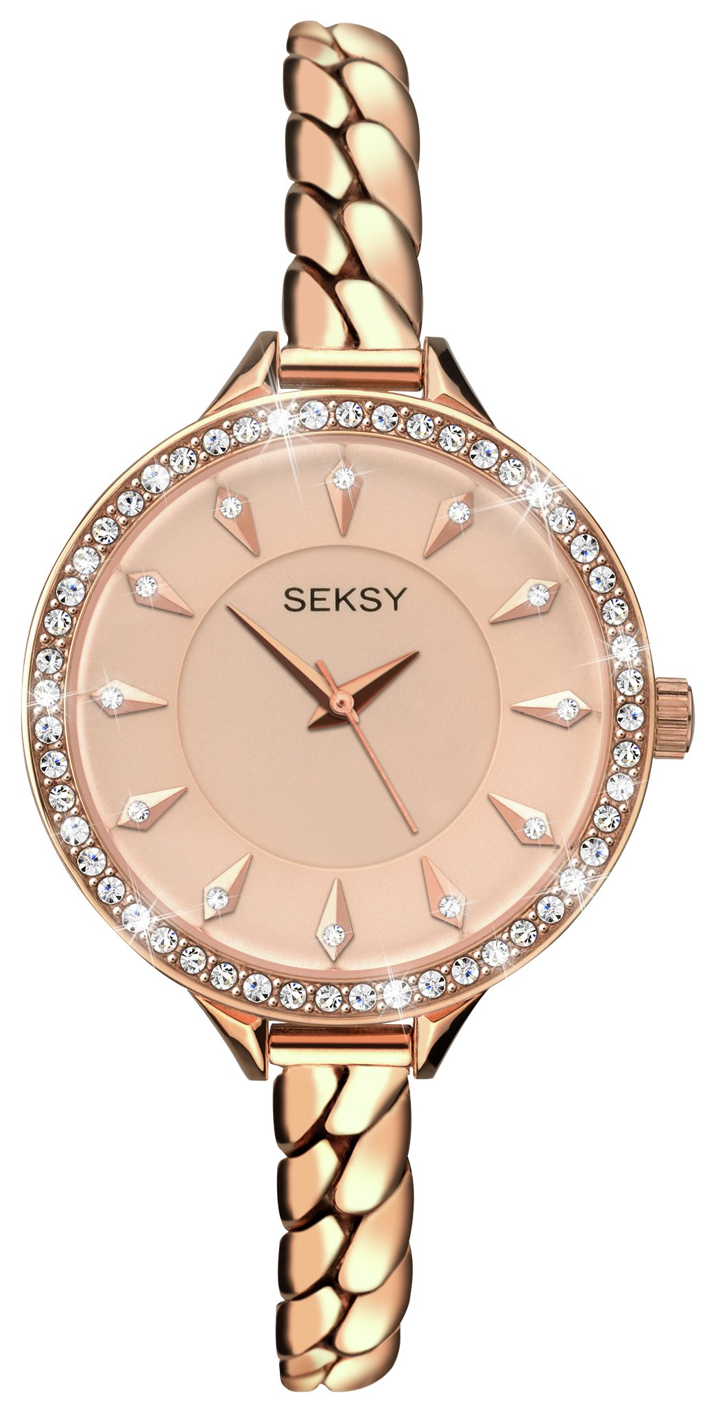 Seksy Ladies 2072 Embrace Rose Gold Plated Bracelet Watch (7030217