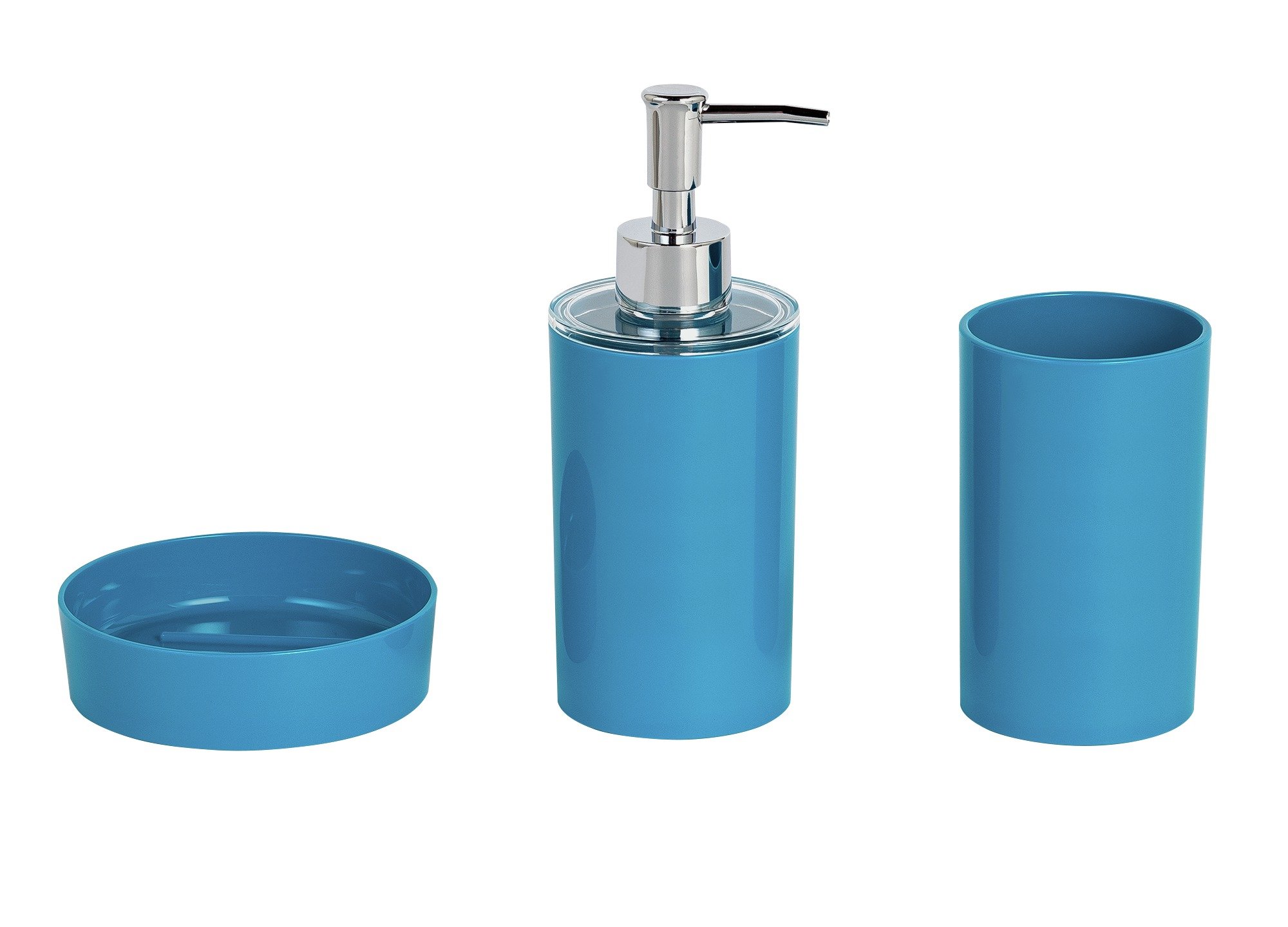 ColourMatch 3 Piece Bathroom Accessory Set Teal (7036723) Argos