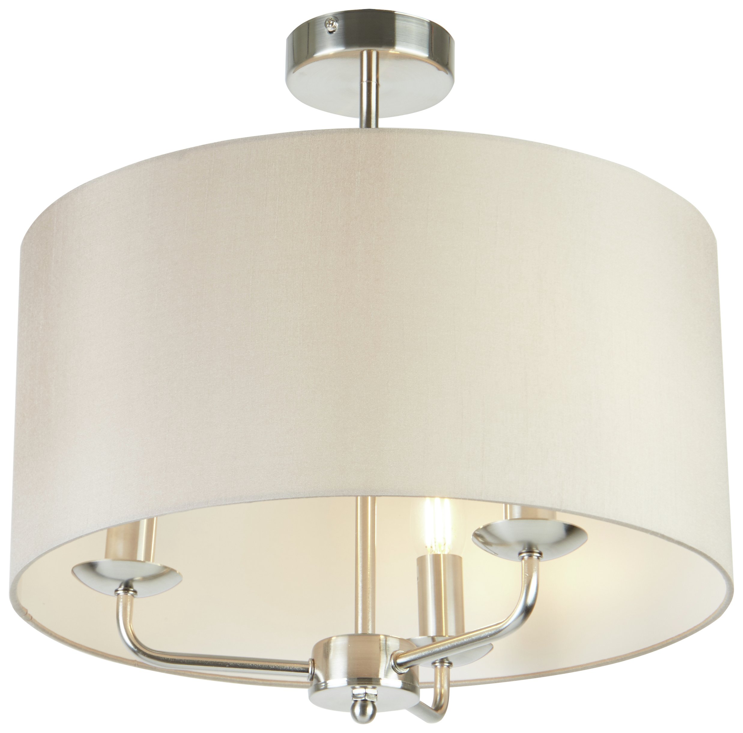 Argos Home Grace 3 Light Ceiling Fitting Silver (7038501) Argos