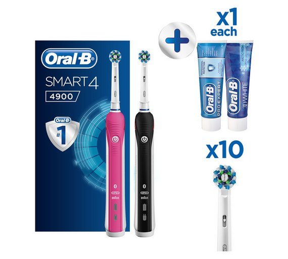 Review of OralB Smart 4900 Electric Toothbrush Twin Pack.