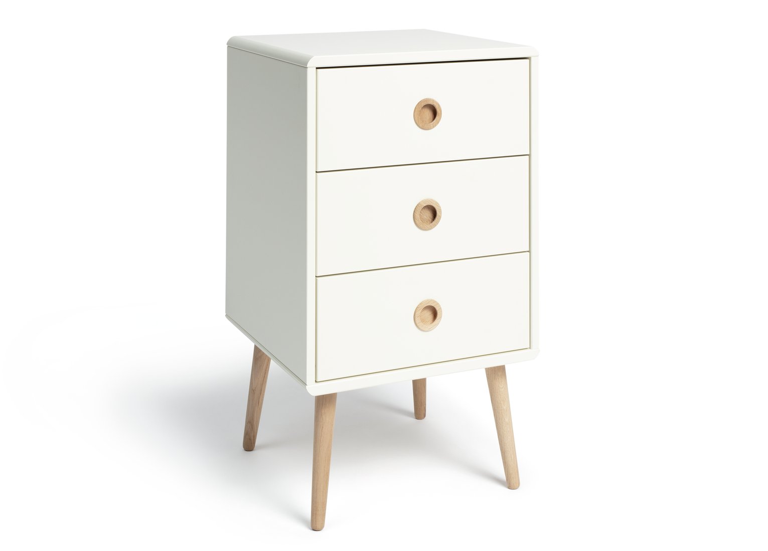 Softline 3 Drawer Bedside Table White (7064324) Argos Price Tracker pricehistory.co.uk