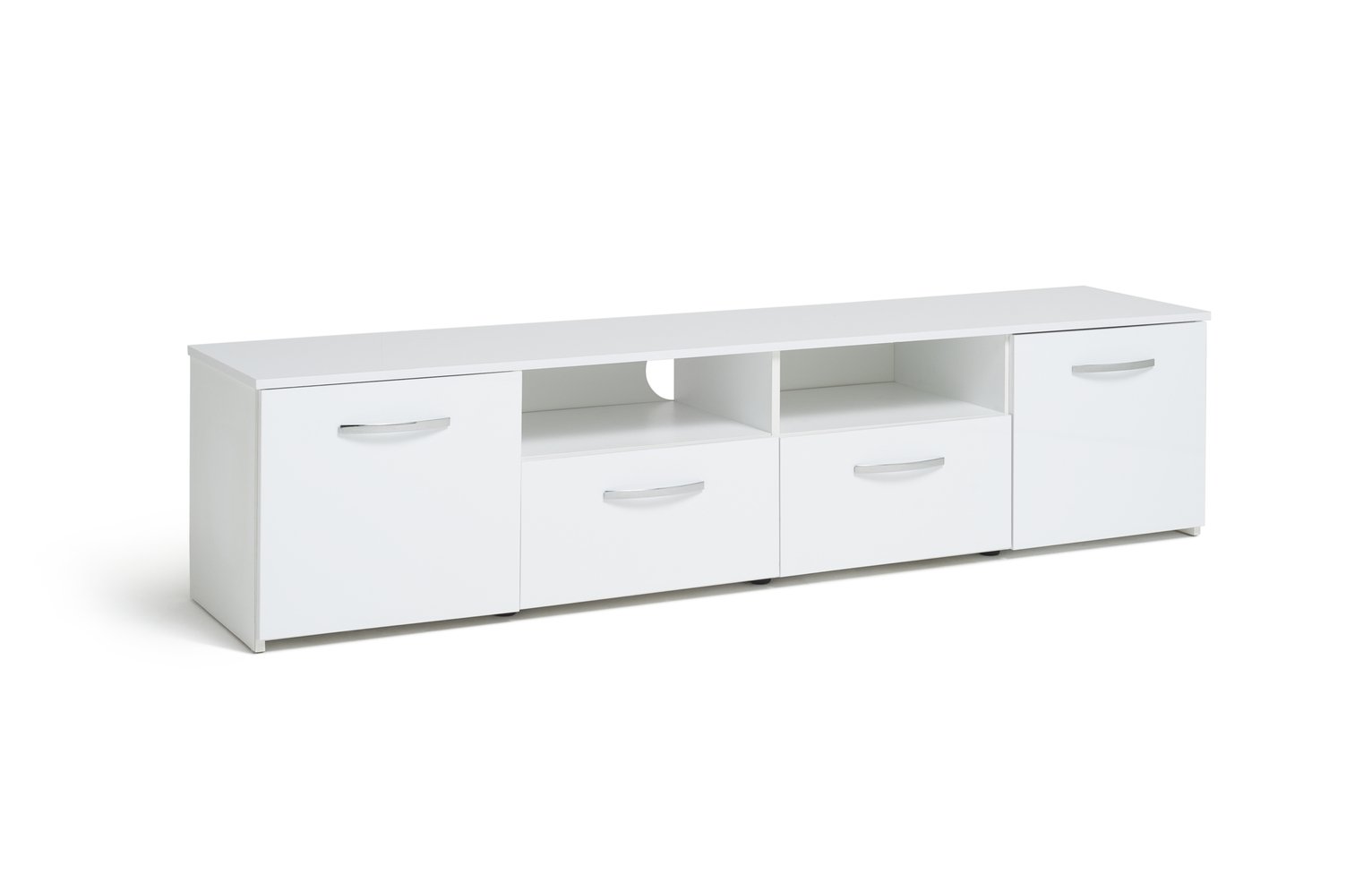 Habitat Hayward 2 Door TV Unit White Gloss (7076549) Argos Price