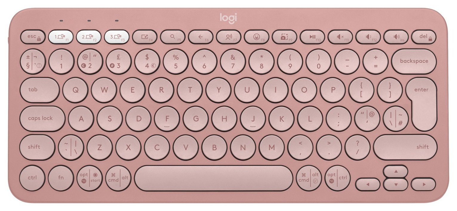 Logitech K380 Pebble Keys S Wireless Keyboard Rose (7081929) Argos Price Tracker