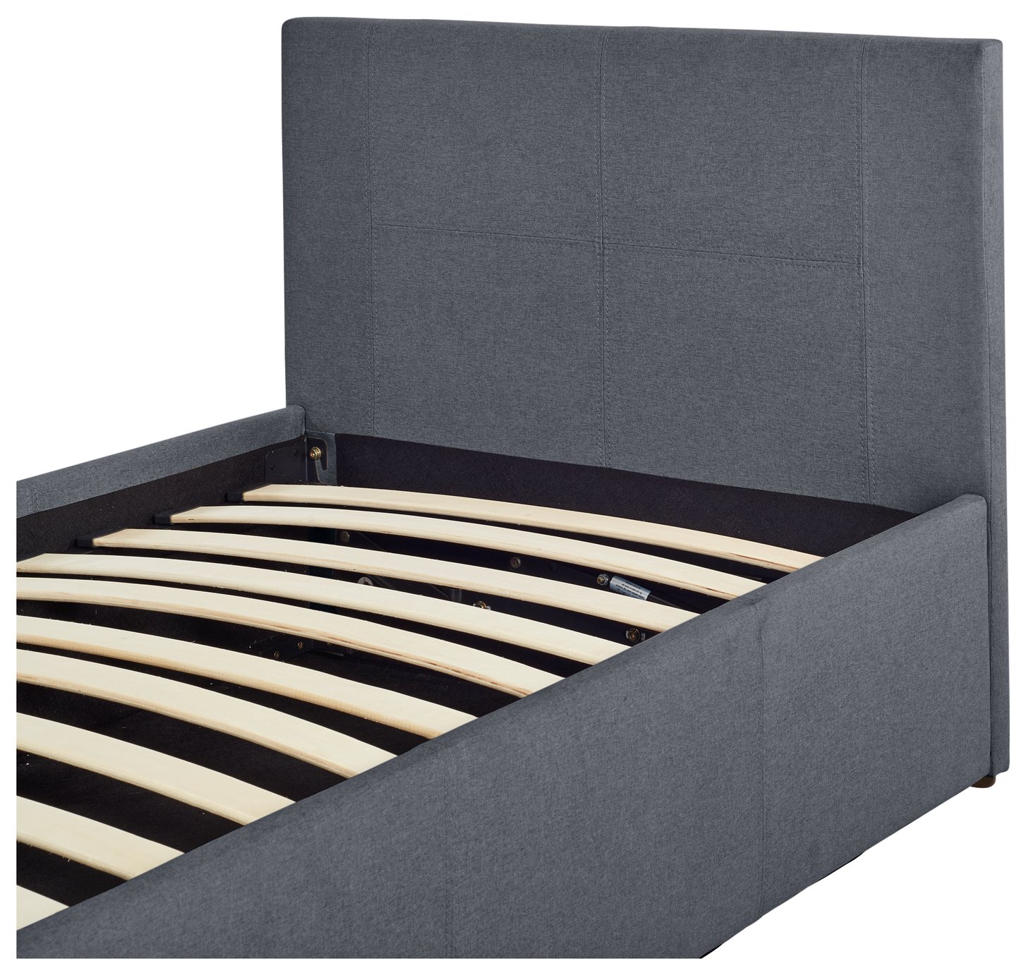 Argos Home Heathdon Grey Fabric Ottoman Single Bed Frame at Argos Reviews