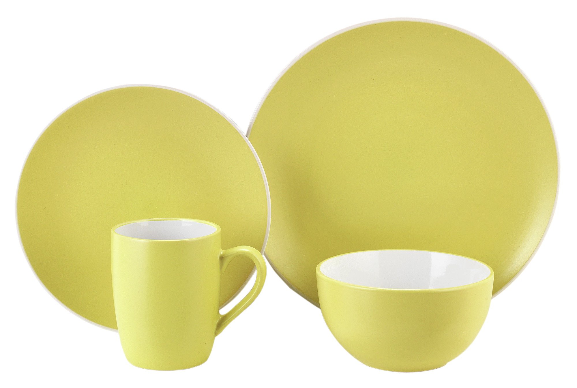 ColourMatch 12 Piece Stoneware Dinner Set Zest (7093429) Argos