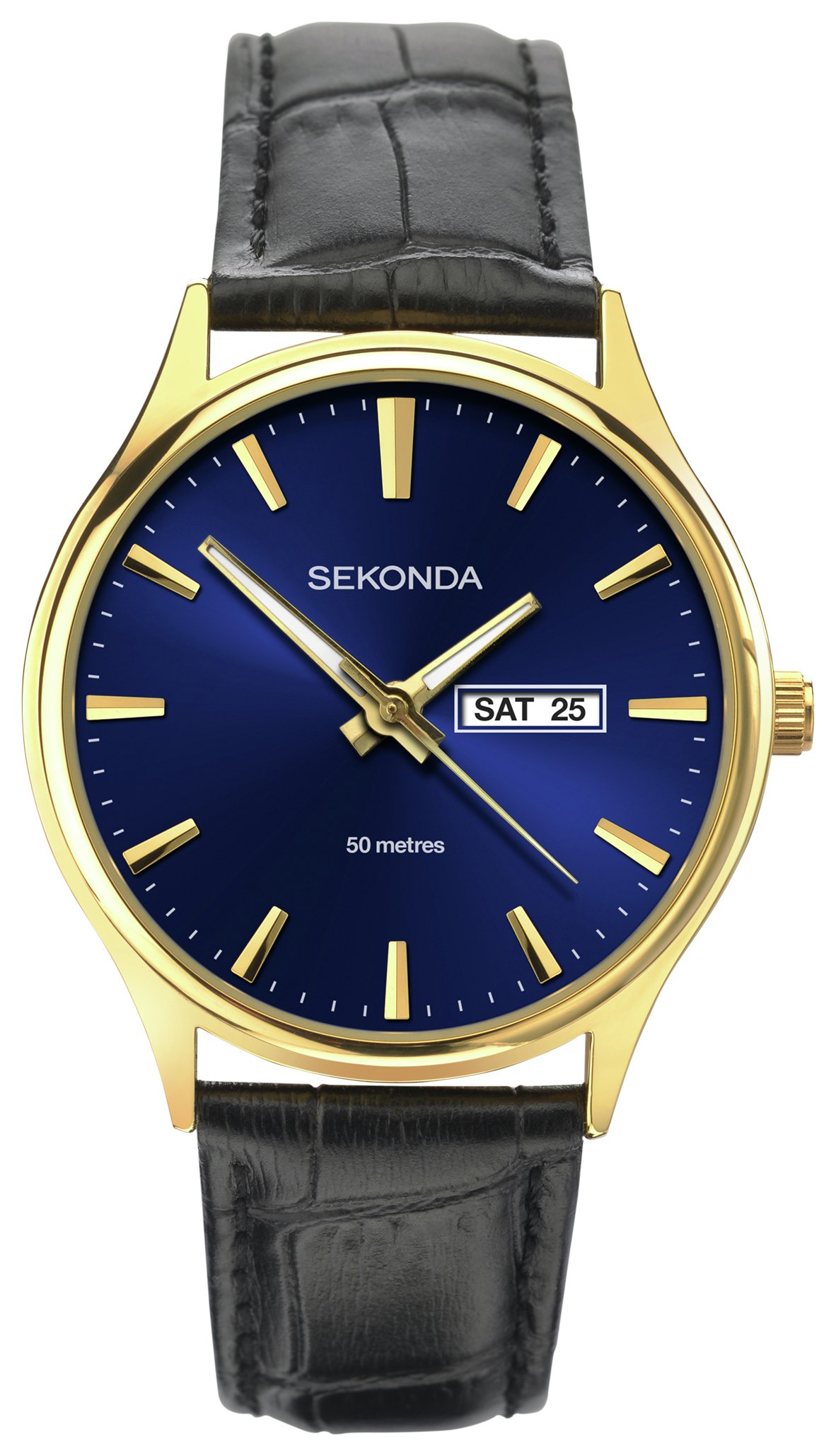Sekonda Men's Blue Dial Black Strap Watch Reviews