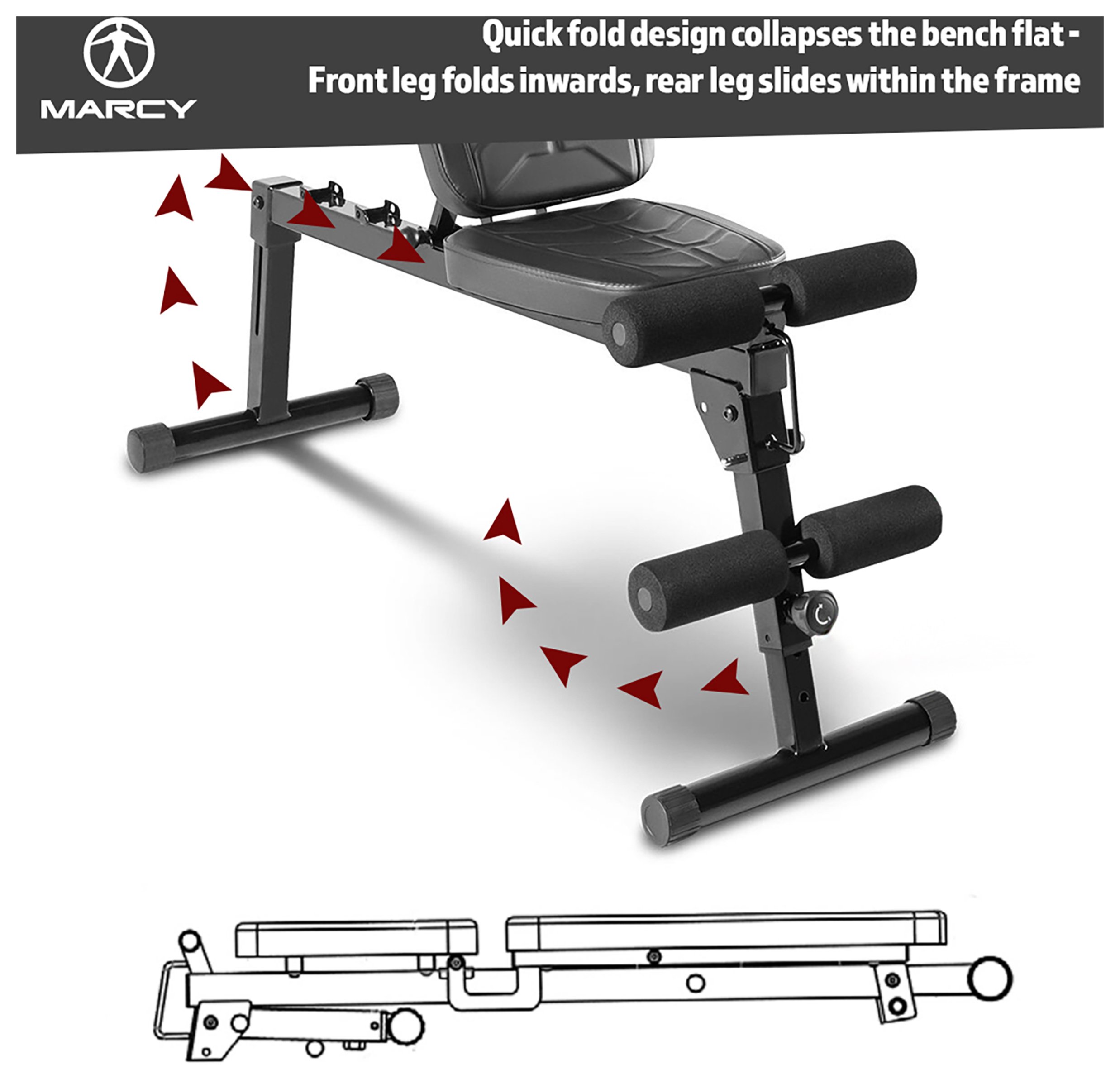 Marcy Pro Fold Flat Weight Bench Reviews