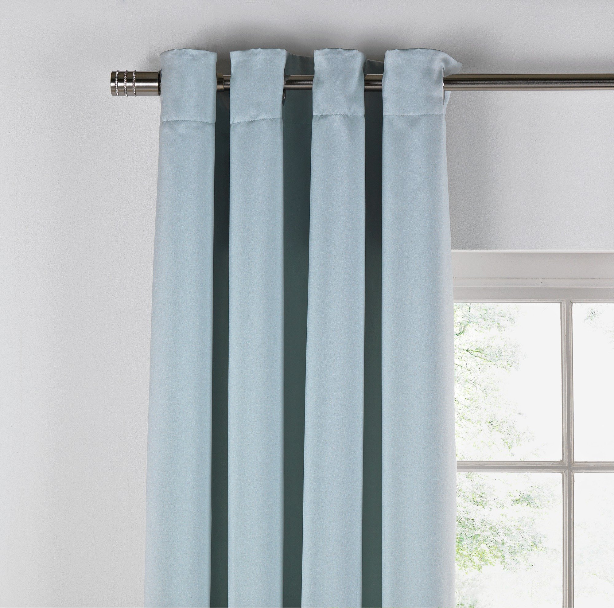 Argos Home Tiamo Satin Lined Curtains 229x229cm Duck Egg (7116818