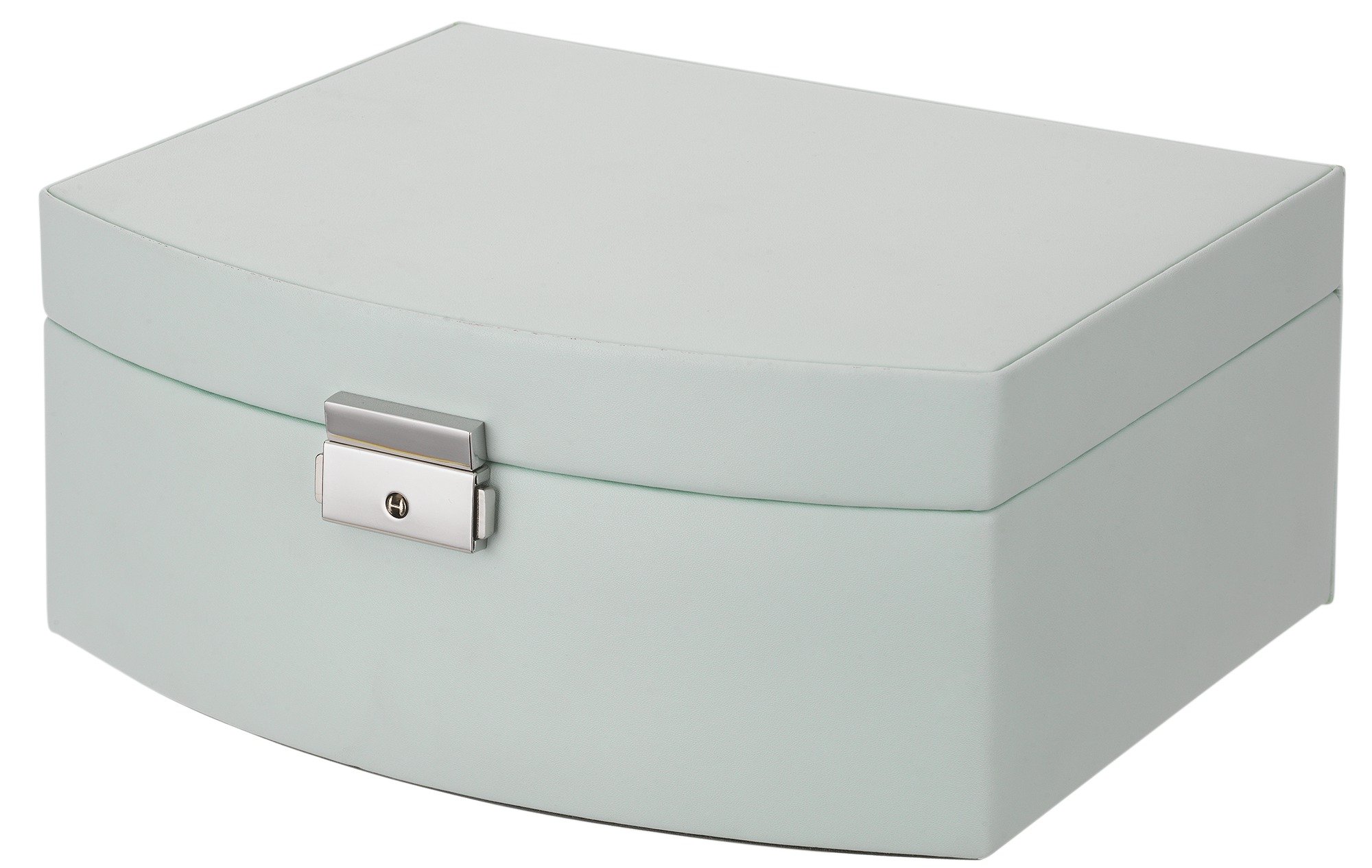 Pastel Green Large Curved Bonded Leather Jewellery Box (7117154