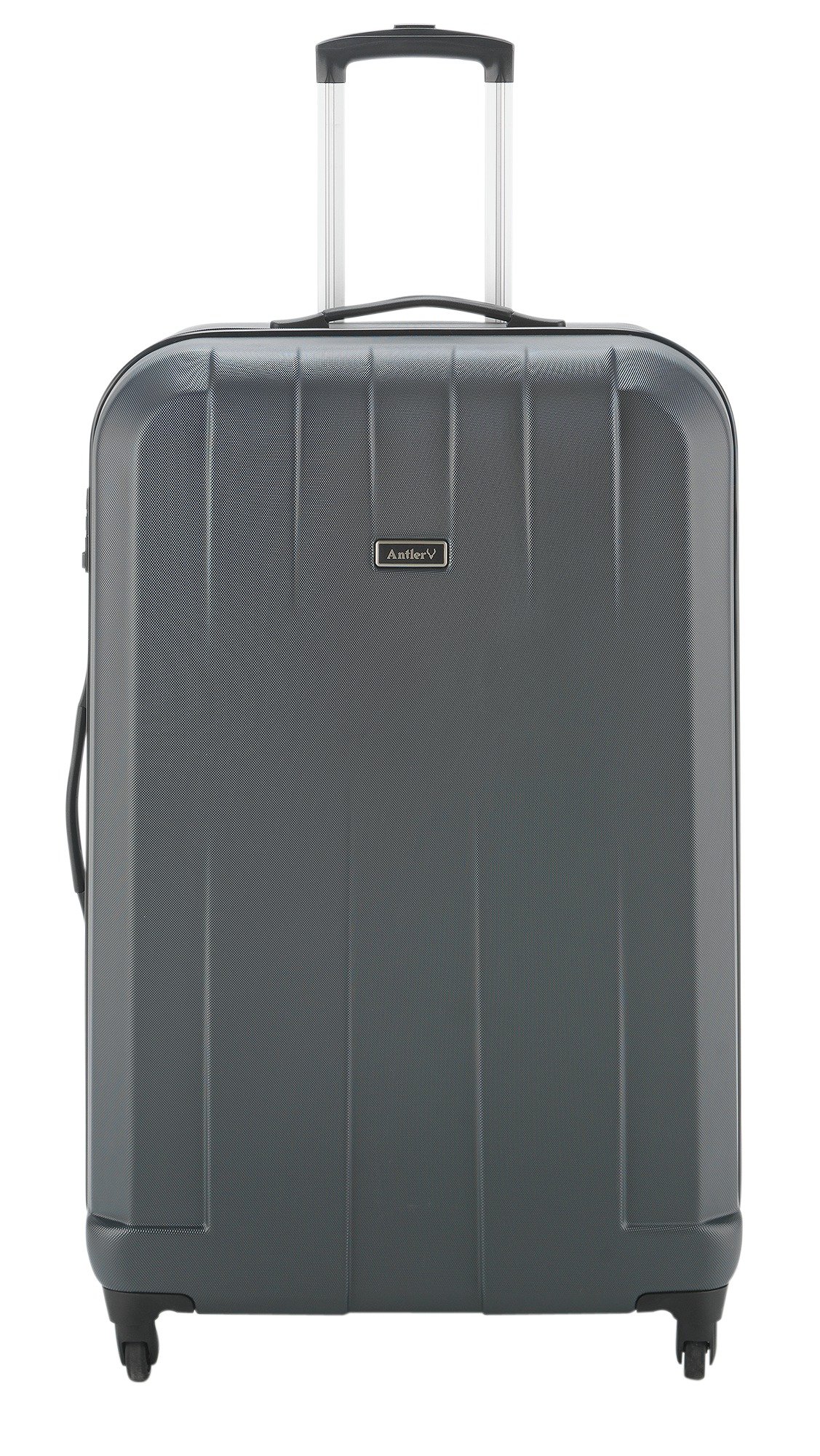 Antler Quadrant Large 4 Wheel Hard Suitcase Black/Silver (7174795