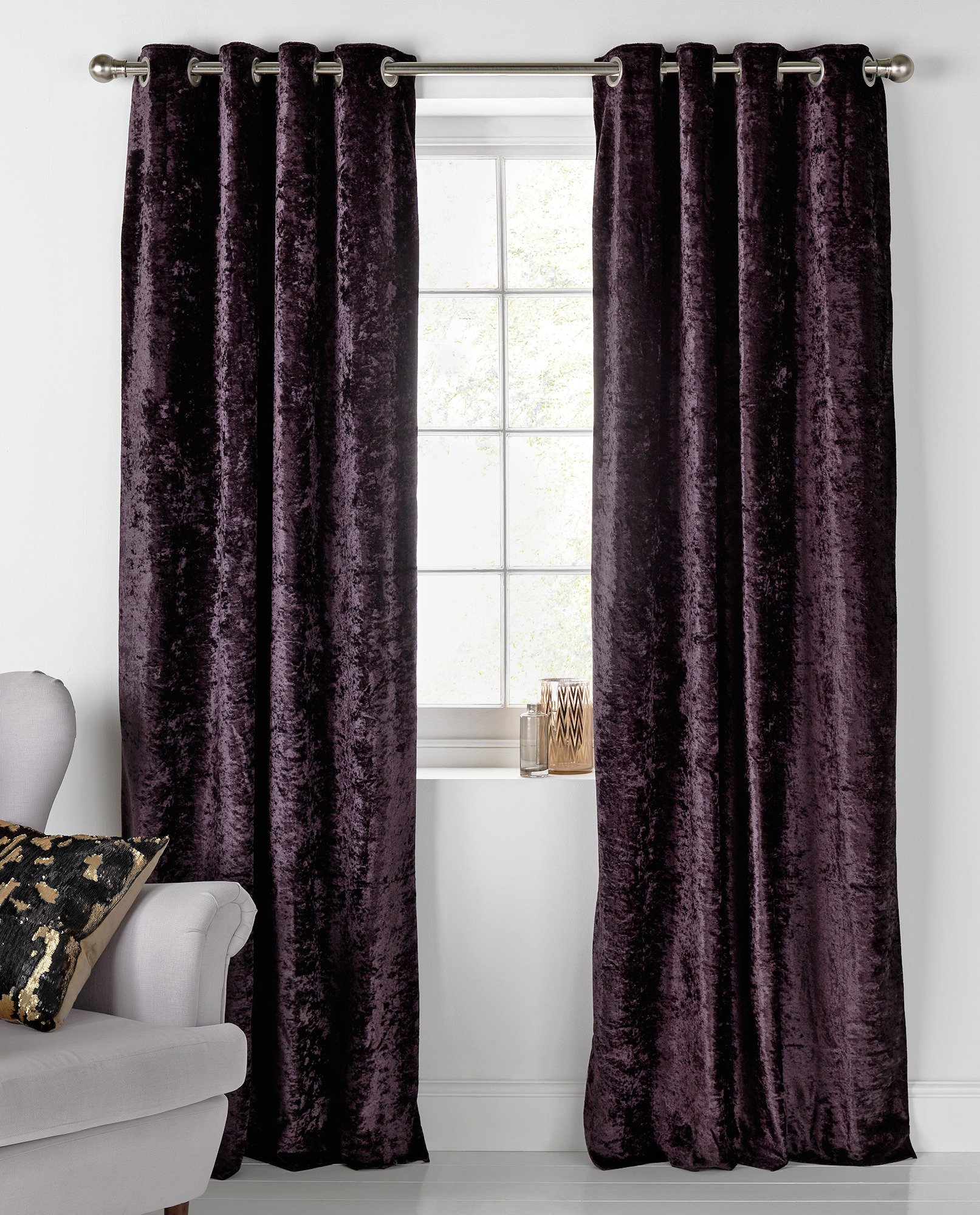 Argos Home Cara Velvet Lined Curtains 117x137cm Reviews