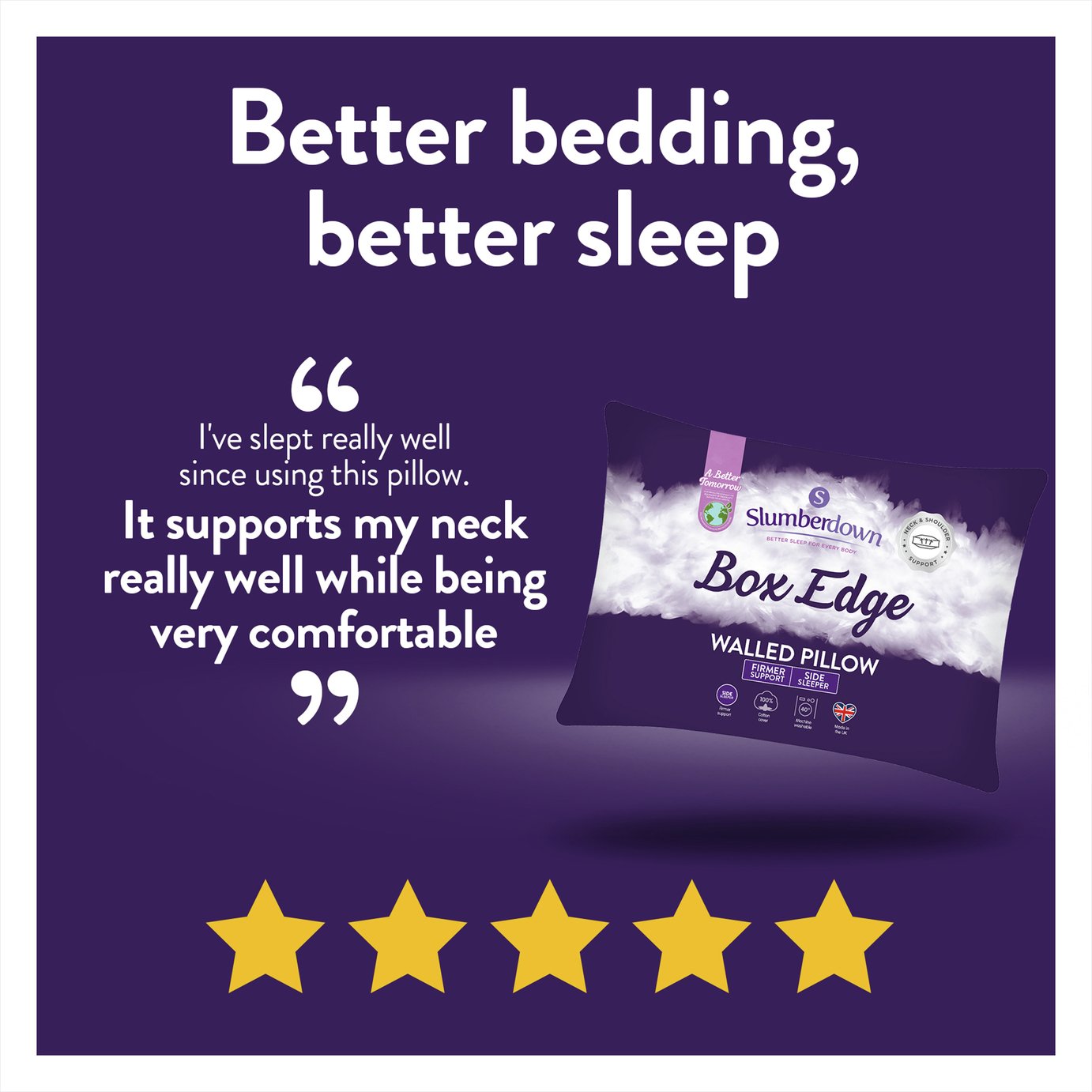 Slumberdown Box Edge Firm Pillow Reviews Updated April 2023